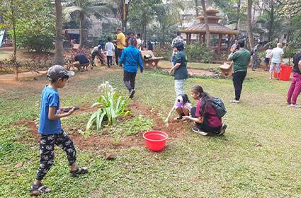 Green initiative supporting reforestation and environmental protection